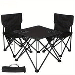 Table Noire + 2 Petites Chaises Noires