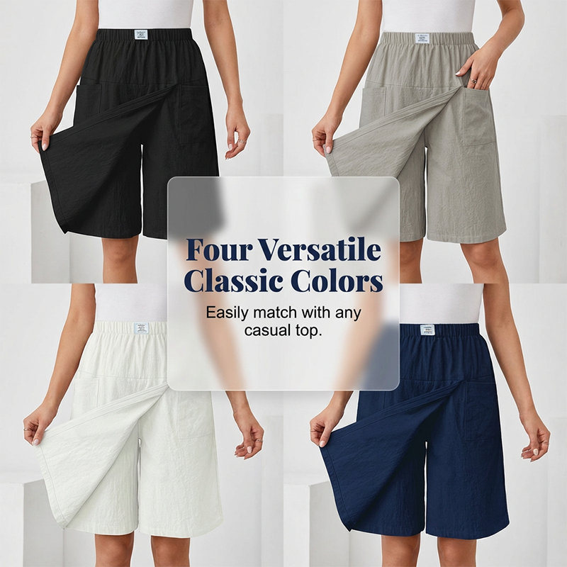 Jupe short asymétrique chic pour femme, alliant confort et élégance estivale.