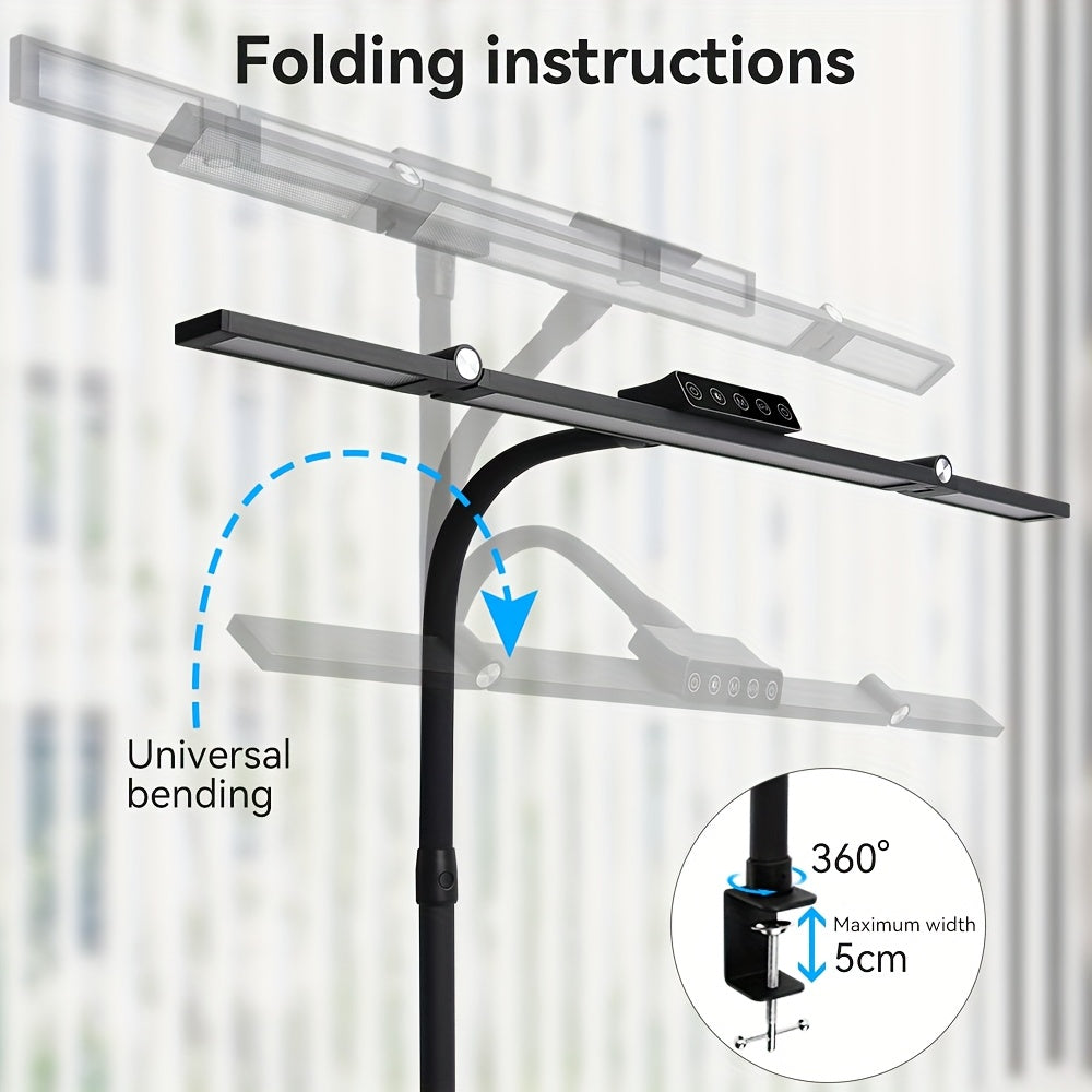 Lampe de travail LED avec col de cygne, 18W pour bureau/atelier. Optimisez votre productivité avec un éclairage ajustable.