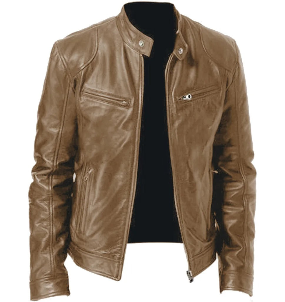 Veste Brodie homme polyvalente, col montant, élégante, look moderne, vêtement extérieur automne-hiver.
