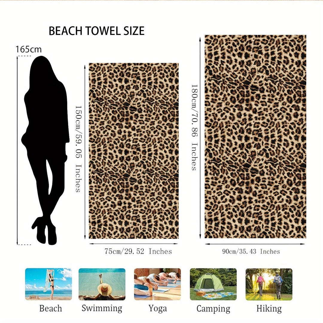 Serviette de plage femme en microfibre, très douce et absorbante. Séchage rapide, parfaite pour l'été et la piscine.