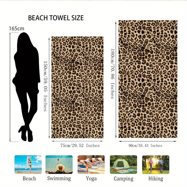 Serviette de plage femme en microfibre, très douce et absorbante. Séchage rapide, parfaite pour l'été et la piscine.