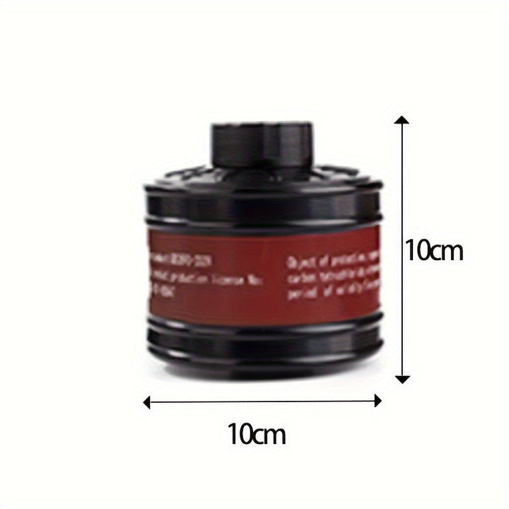 Masque à gaz tactique noir, équipement essentiel pour forces spéciales, protection chimique et biologique.