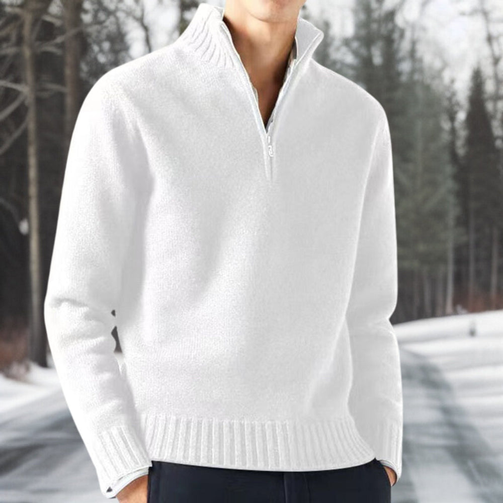 Élégant pull homme Paulaner épais, col zippé. Idéal pour rester au chaud avec style tout l'hiver.