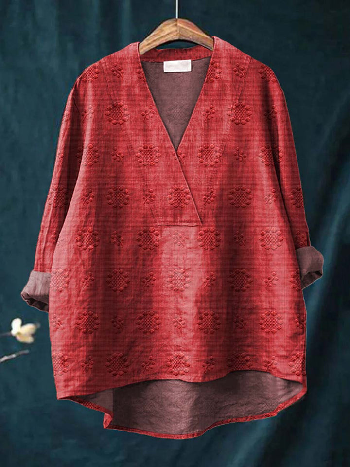 Blouse femme Cara confortable et stylée, coupe décontractée, mode printanière et estivale.