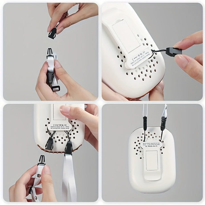Ventilateur portable pour le cou, offrant un soulagement instantané de la chaleur, silencieux et efficace.