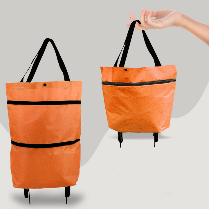Sac de courses et voyage léger, 2-en-1, avec roulettes escamotables. Ultra pratique et durable.
