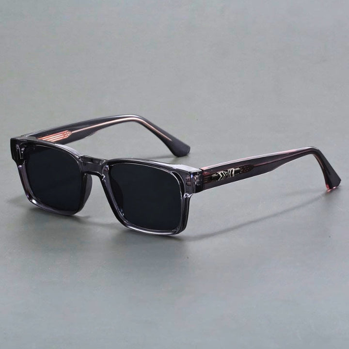 Cadeau homme: lunettes de soleil carrées, anti-reflet, protection UV, idéales pour la mode estivale.
