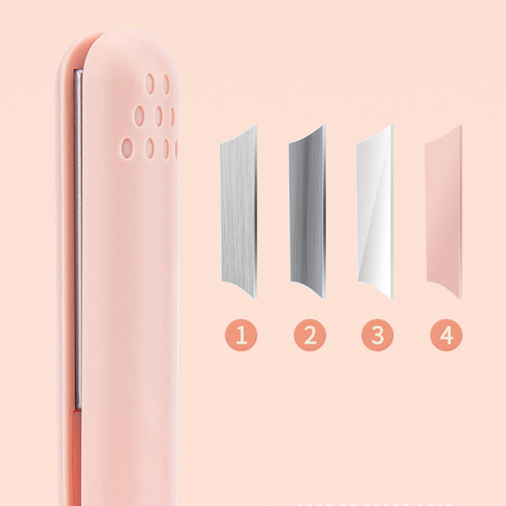 Fer à boucler Lina compact pour boucles définies. Appareil portable 2-en-1 pour coiffure femme.