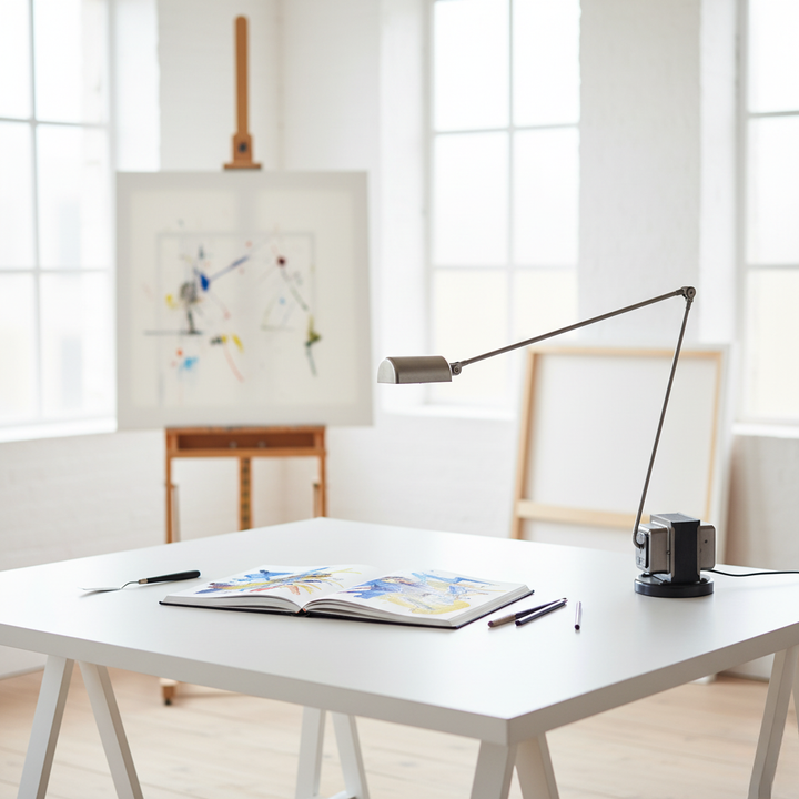 Lampe de lecture LED PivotLamp, design moderne, bras ajustable pour un confort visuel.