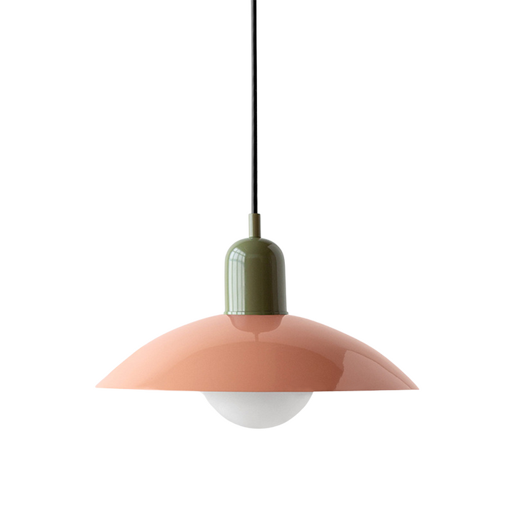 Suspension scandinave Macaron bleu ciel, luminaire minimaliste pour décoration épurée.