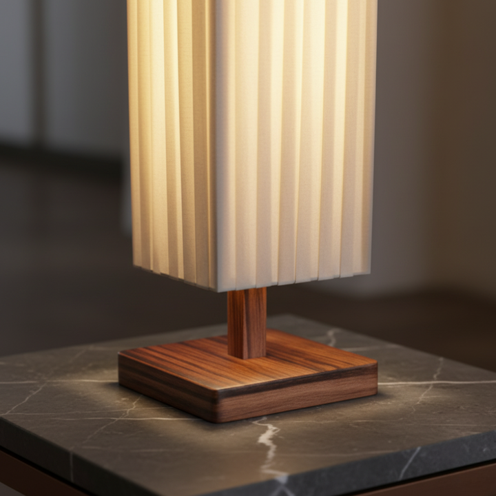 Lampe LED sur pied japonaise, design élégant et minimaliste, éclairage zen et moderne.