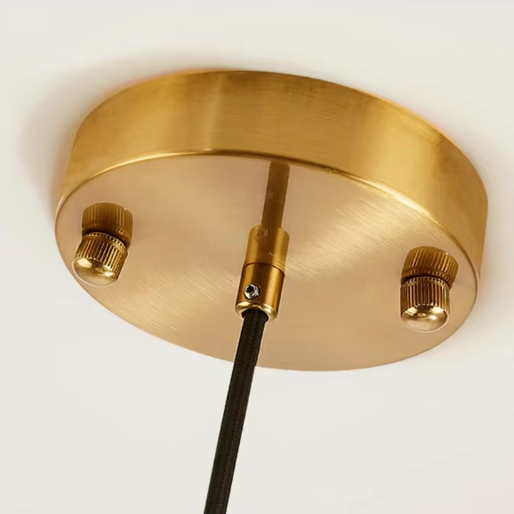 Luminaire suspension E27, dôme en verre moderne, pour cuisine, îlot ou salon.