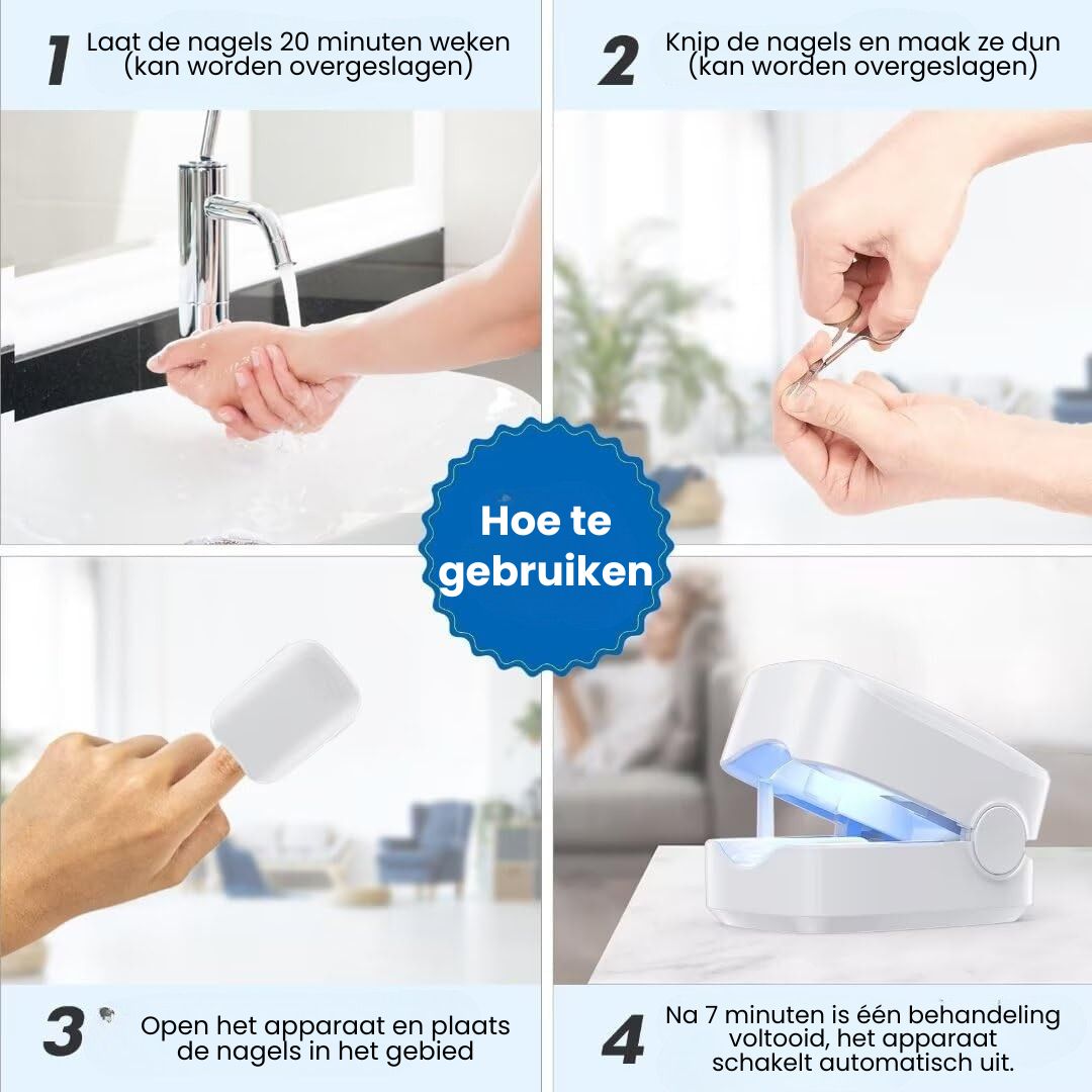 Application facile du soin Dermanail pour des ongles sans mycose, rapide et efficace.