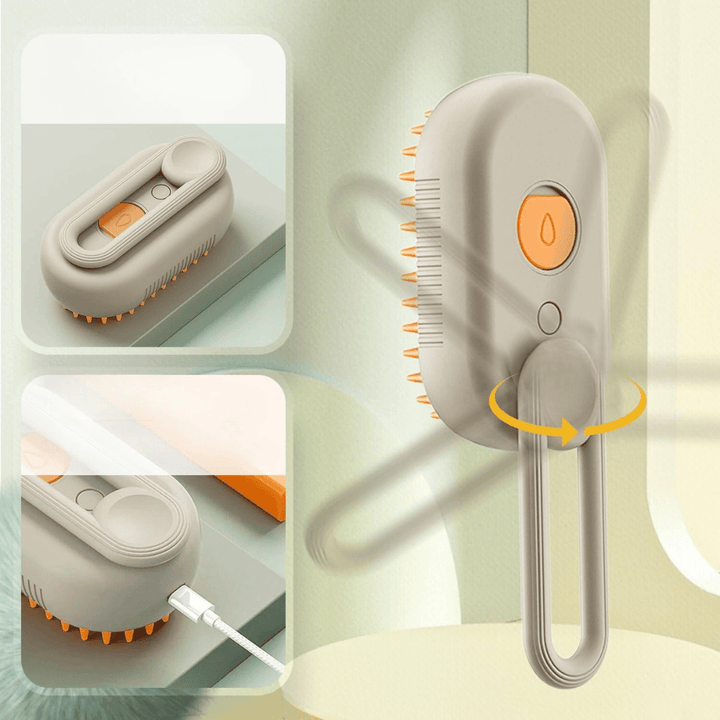 Accessoire hygiène féline : peigne vapeur. Rend le pelage soyeux et facile à entretenir.