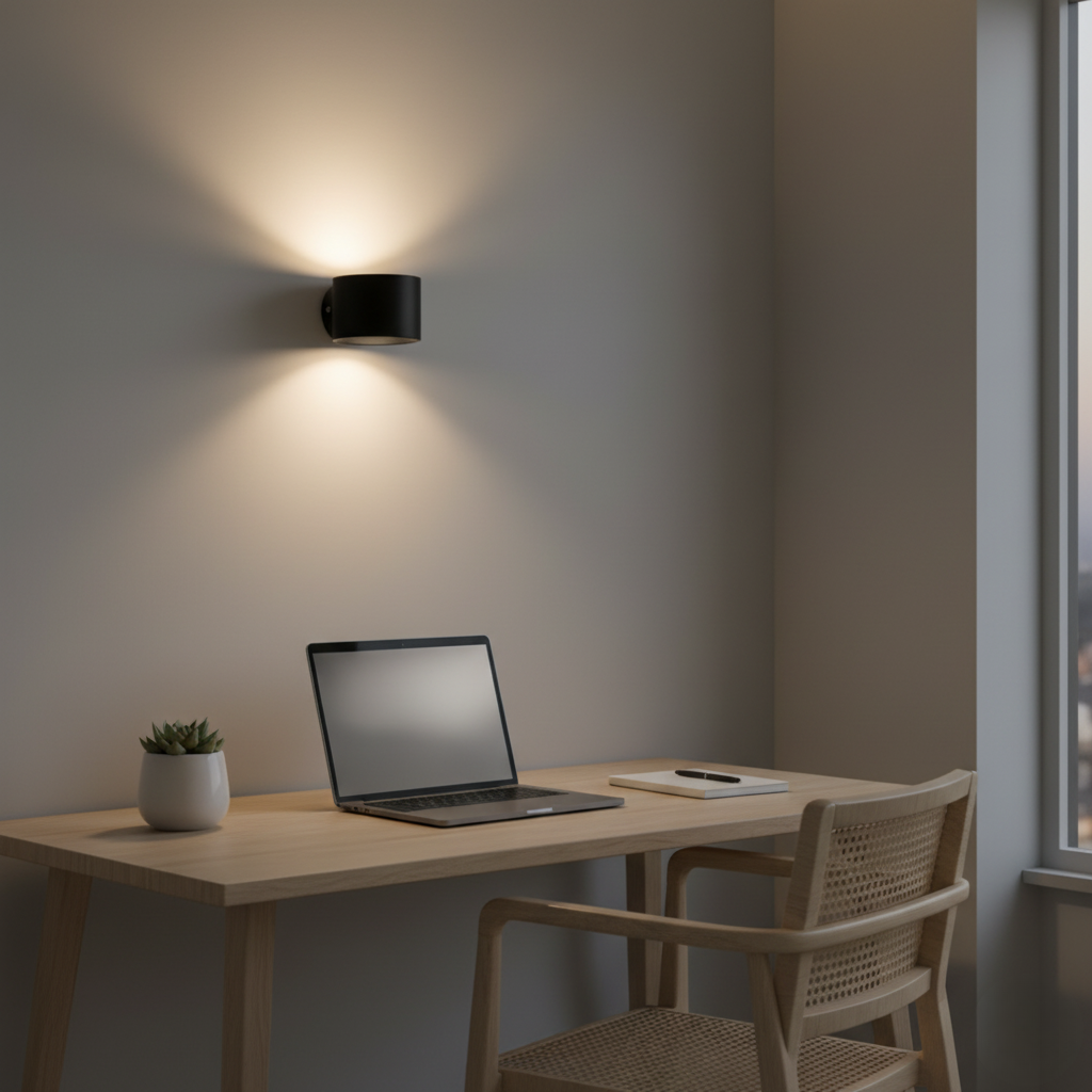 Applique LED sans fil, 360° pour lumière précise. Rechargeable USB, idéale éclairage de lecture ou ambiant.