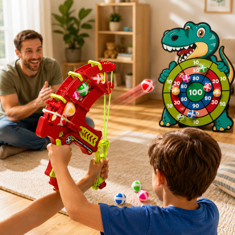 Jeu d'arc JoyStrike pour enfants. Améliore la coordination œil-main et la concentration.