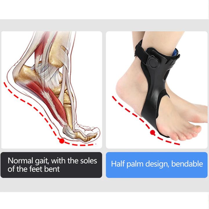 Orthèse AFO confortable pour pied tombant, assurant un support efficace pour la marche et les activités quotidiennes.