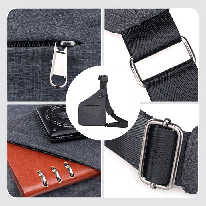 Sac anti-vol discret avec compartiments sécurisés, parfait pour voyage et usage quotidien. Léger et organisé.