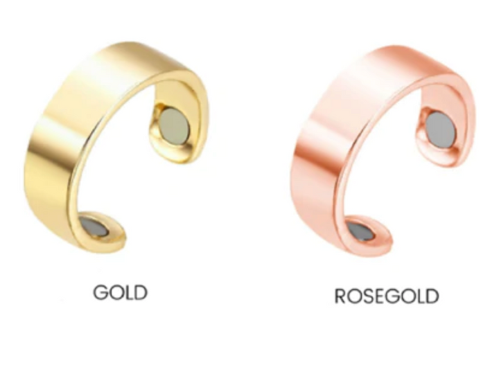 Bague de santé magnétique pour hommes/femmes. Favorise le drainage lymphatique, soulage la rétention d'eau.