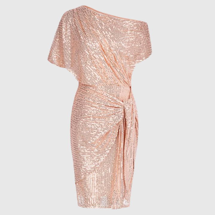 Robe femme bodycon scintillante avec paillettes, coupe ajustée pour un look de soirée chic et glamour.