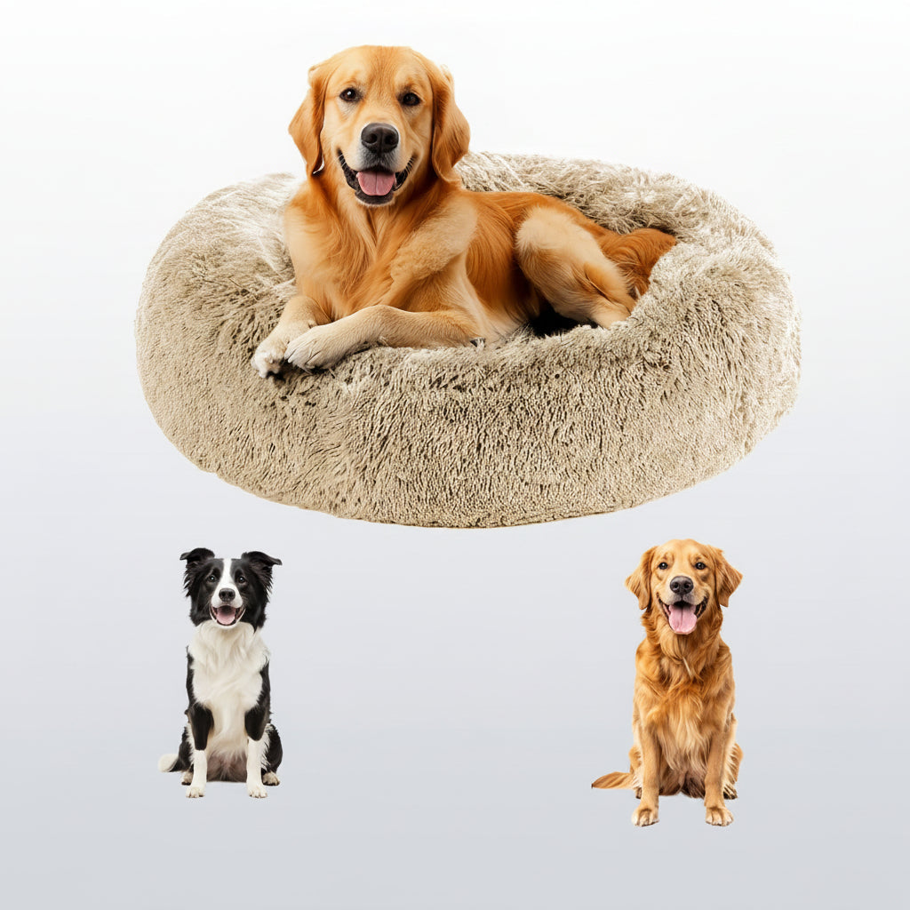 Coussin douillet cocooning pour animaux, parfait pour le repos et le sommeil anti-anxiété.