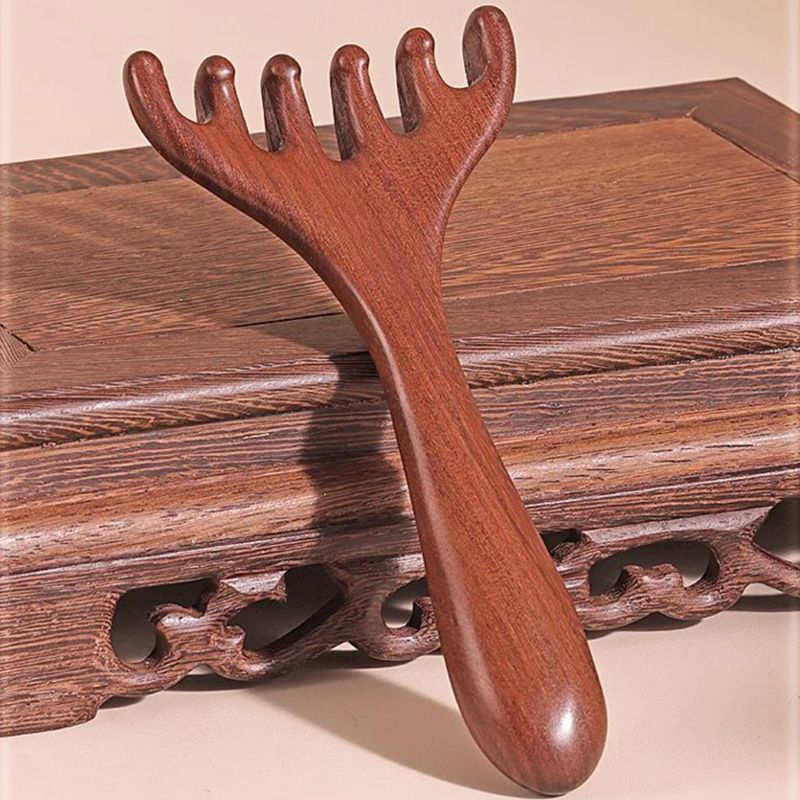 Peigne de massage polypropylène marron, pour bien-être et relaxation profonde.