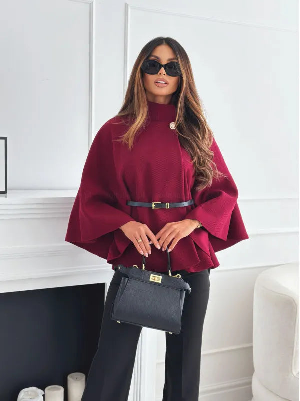 Pull moderne à col roulé pour femme, élégant, chaud et confortable pour les journées d'hiver.