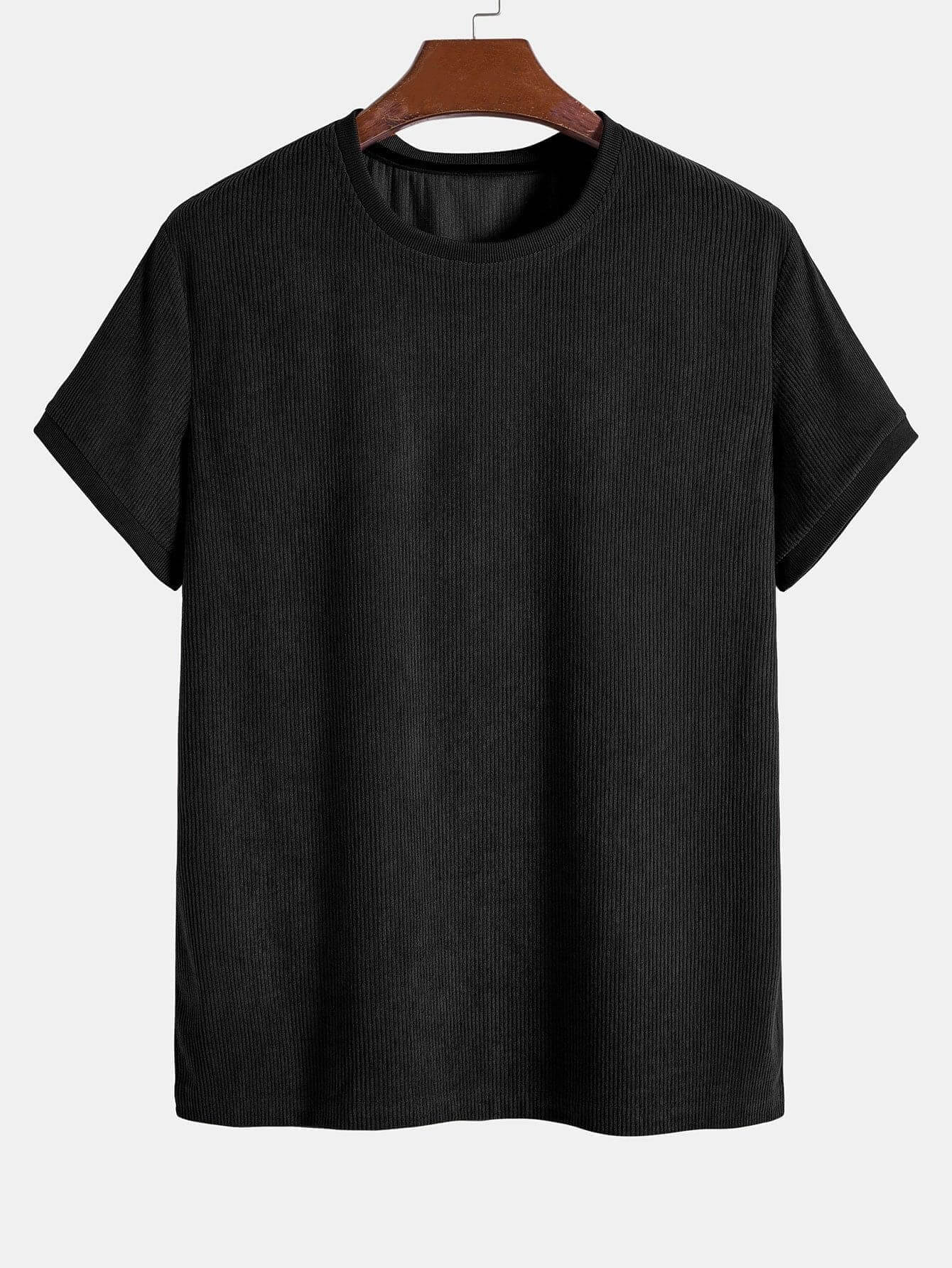 Unisex Ribbad T-shirt - Mjuk Bomull - Kortärmad