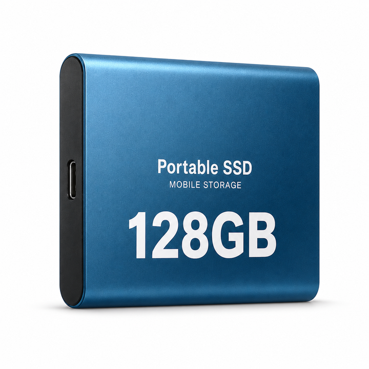 Solution de stockage: SSD externe 128 Go USB-C, léger et portable, performance rapide pour toutes vos données.