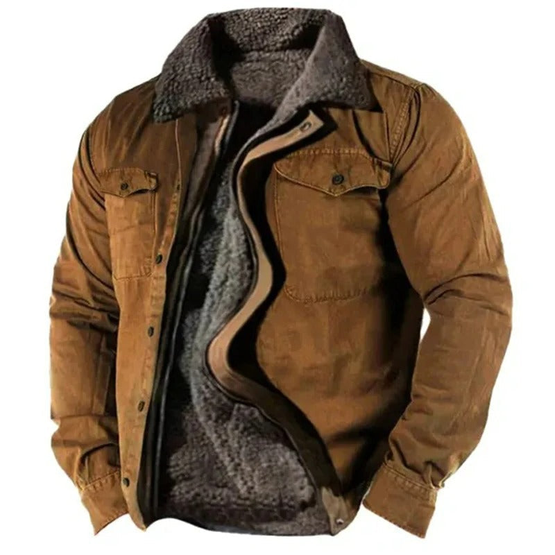 Veste western classique homme, style intemporel, idéale look chic ou décontracté automne/hiver.