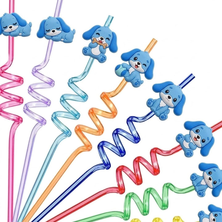 Pailles écologiques Stitch pour enfants, 16 pièces colorées, parfaites pour une fête d'anniversaire Disney.