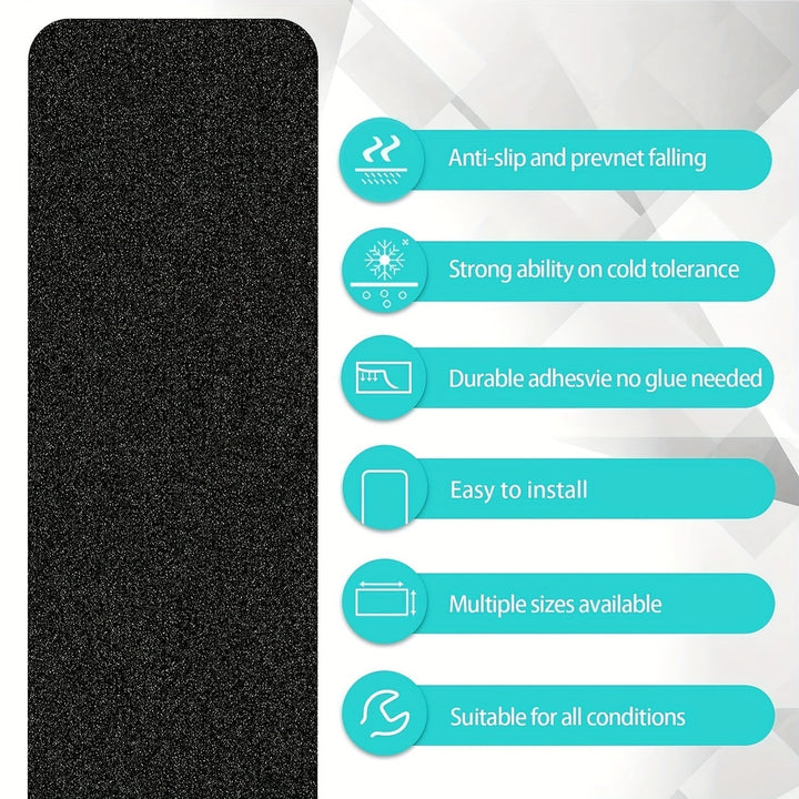 Kit de 10 bandes antidérapantes pour escalier, offrant une adhérence forte et protection contre les glissades maison.