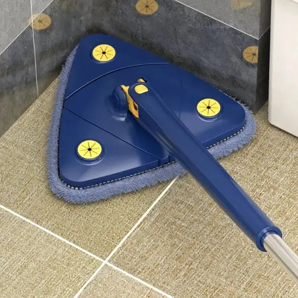 Serpillière rotative 360° ajustable pour un nettoyage mural, sol et plafond sans effort. Microfibre efficace.