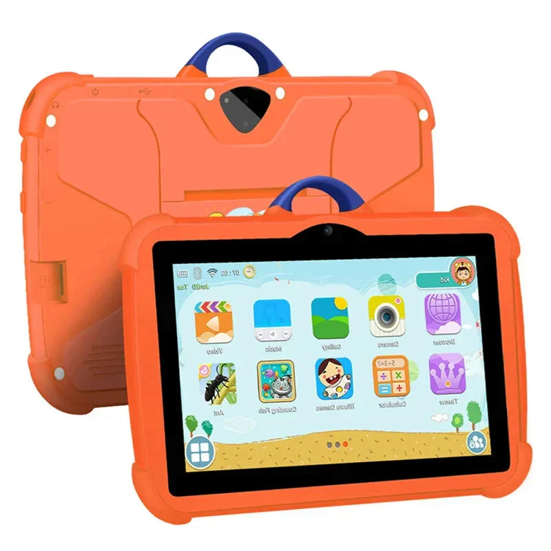 Tablette éducative 7 pouces pour enfants, avec contrôle parental, jeux et apps d'apprentissage. Idée cadeau.