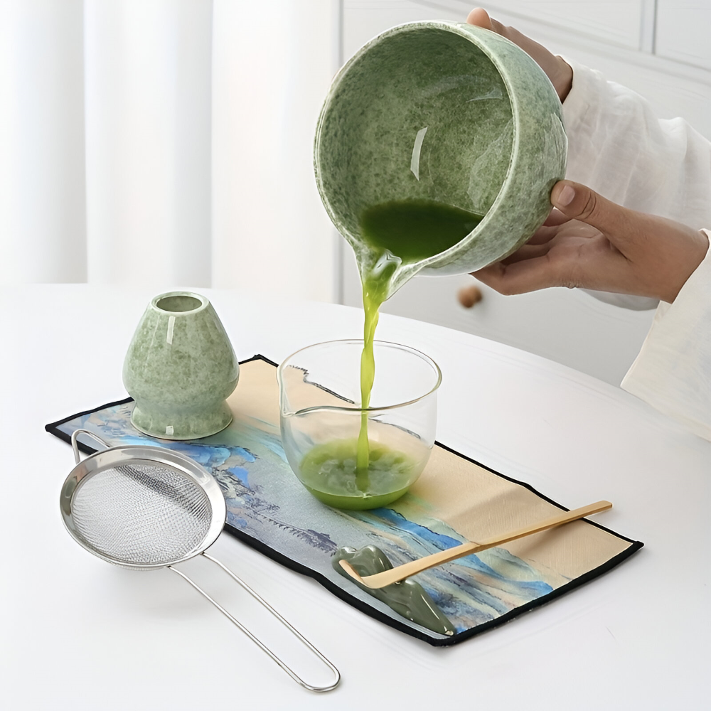 Magnifique set matcha cérémonie 7 pièces, bol 450ml. Ajoutez une touche zen à votre cuisine et maison.