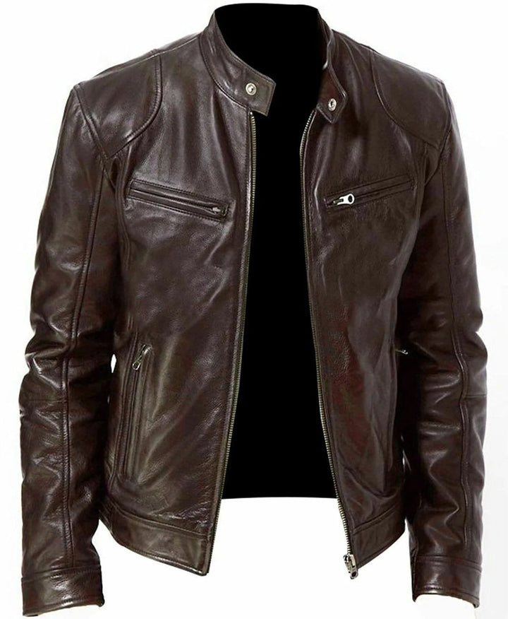 Veste homme Brodie durable, élégante, col montant. Confortable pour mode masculine automne-hiver. Grandes tailles.