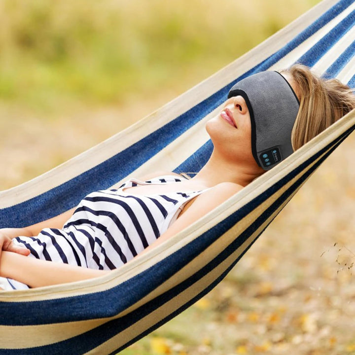 Masque SereniTune Bluetooth sans fil avec écouteurs audio intégrés pour méditation et sommeil profond.