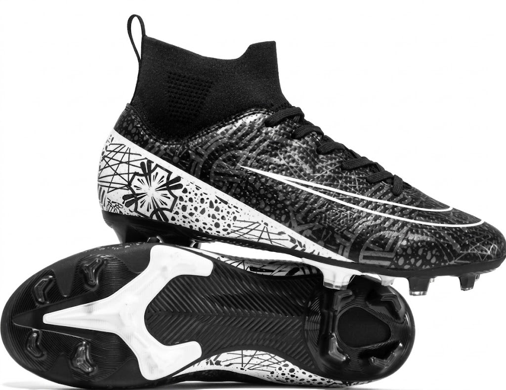 Chaussures de football Dario haute-cheville hommes, maintien supérieur et agilité accrue pour le sport et l'entraînement.