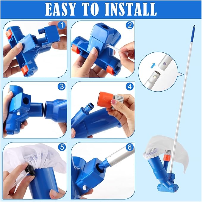 Aspirateur manuel TIDYPOOL nettoyant efficacement les spas et jacuzzis, élimine algues et débris de l'eau.