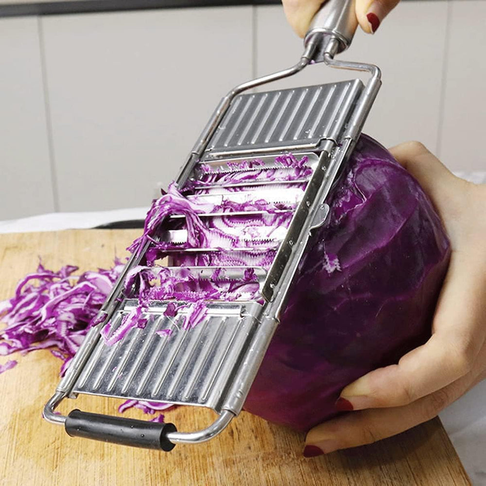 Ustensile de cuisine coupe-légumes sécurisé pour une préparation rapide et facile des repas, gain de temps.