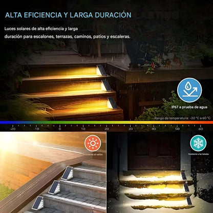ILUMINA TUS ESCALERAS CON LUCES SOLARES LED