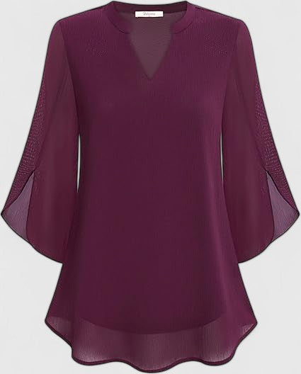 Blouse femme confortable, un haut élégant et polyvalent. Idéale pour le bureau ou un style décontracté chic estival.