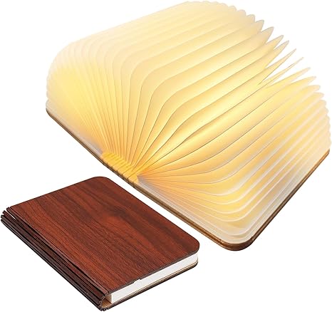 Éclairage LED innovant : lampe de table design livre, parfaite pour la décoration moderne.