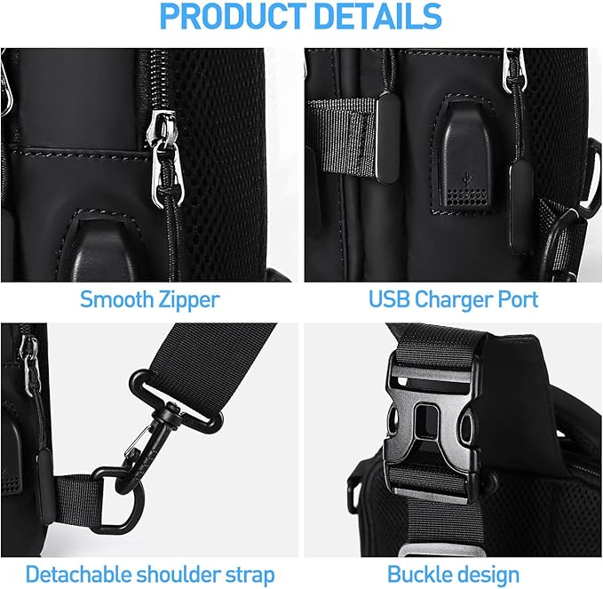 Sac à dos sling compact, le compagnon idéal pour le bureau ou les sorties quotidiennes.