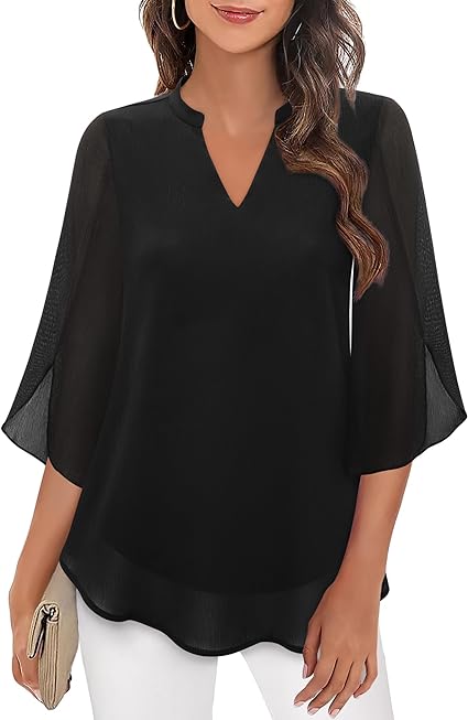 Blouse femme fluide élégante à manches chauve-souris, parfaite pour une tenue chic et décontractée.