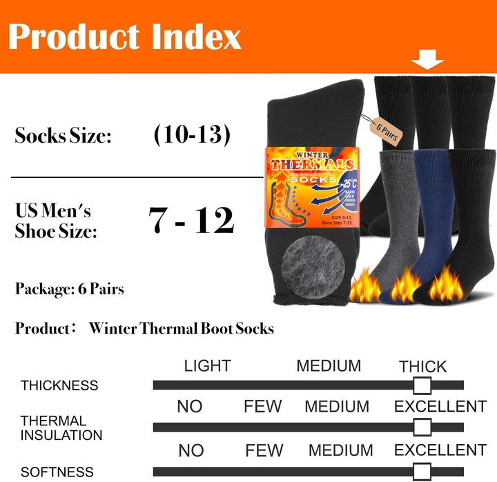 Chaussettes confortables pour homme, conçues pour garder vos pieds au chaud tout l'hiver, même par grand froid.