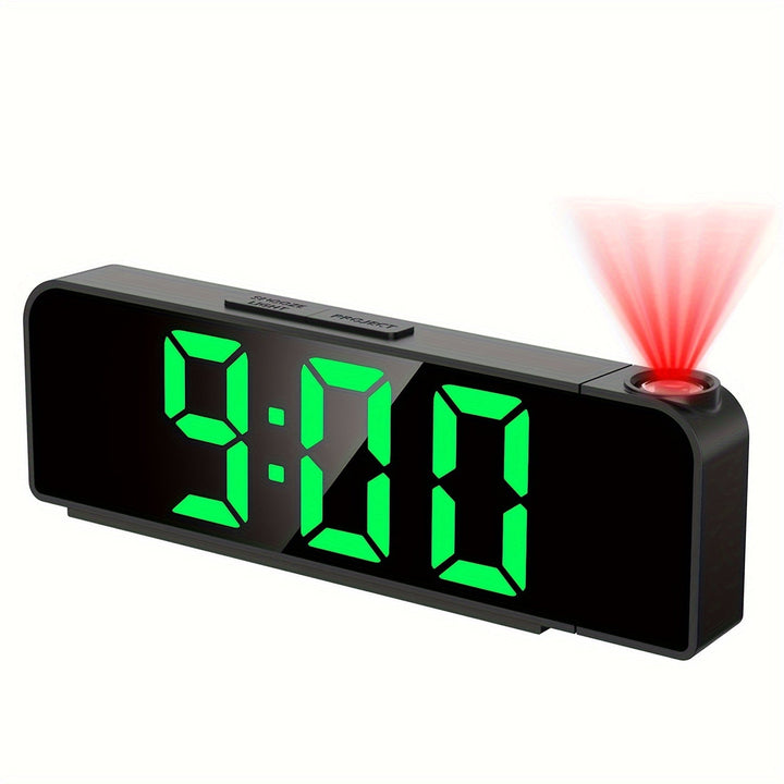 Réveil projecteur d'heure et température LED, design moderne pour tout affichage lumineux.