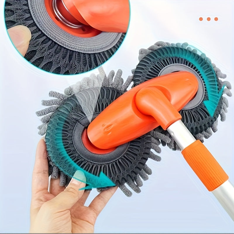 Brosse de lavage auto LuxeShine double tête rotative à 360°, idéale pour un entretien complet et efficace de votre véhicule.