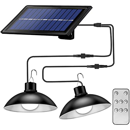 Lampe LED solaire sans fil avec télécommande, éclairage autonome pour jardin et terrasse.